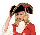 Female pirate captain, costume hat, big bow